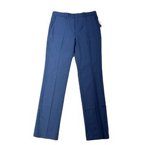 Perry Ellis Slim Fit‎ Dress Pants Mens 30 x 32 Blue Windowpane